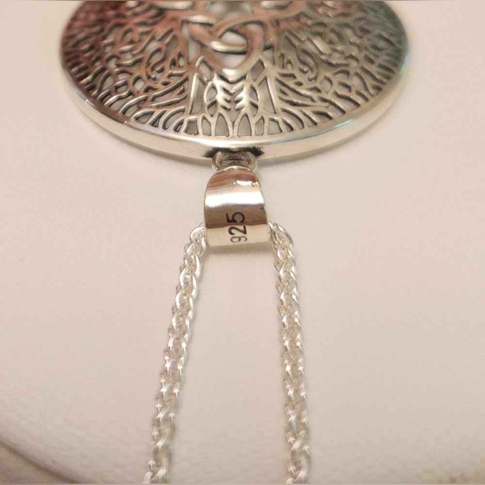 .925 Celtic Tree Of Life Pendant In Sterling Silver. NWOT - Picture 6 of 6